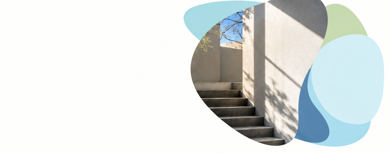 Escalera iluminada que representa un proceso de avance y cambio